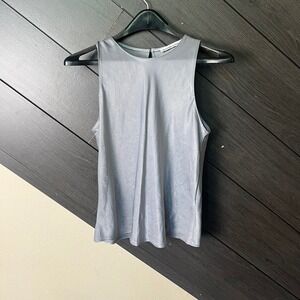 Abercrombie & Fitch Women's Gray Satin Sleeveless Tank Top XS NWT Minimalist